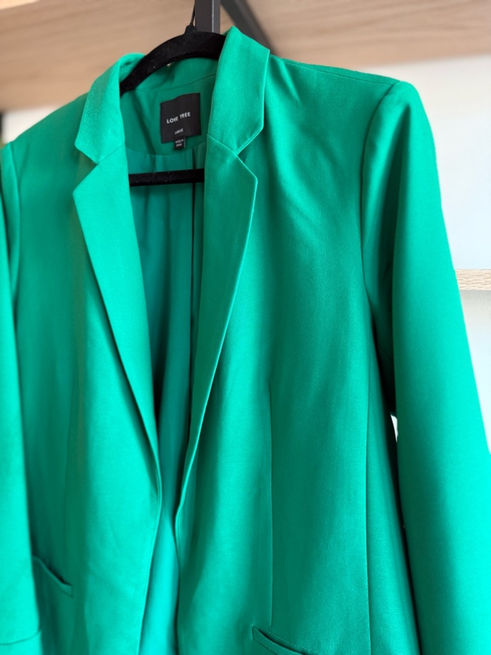 Love Tree Kelly Green Women's Blazer Jacket